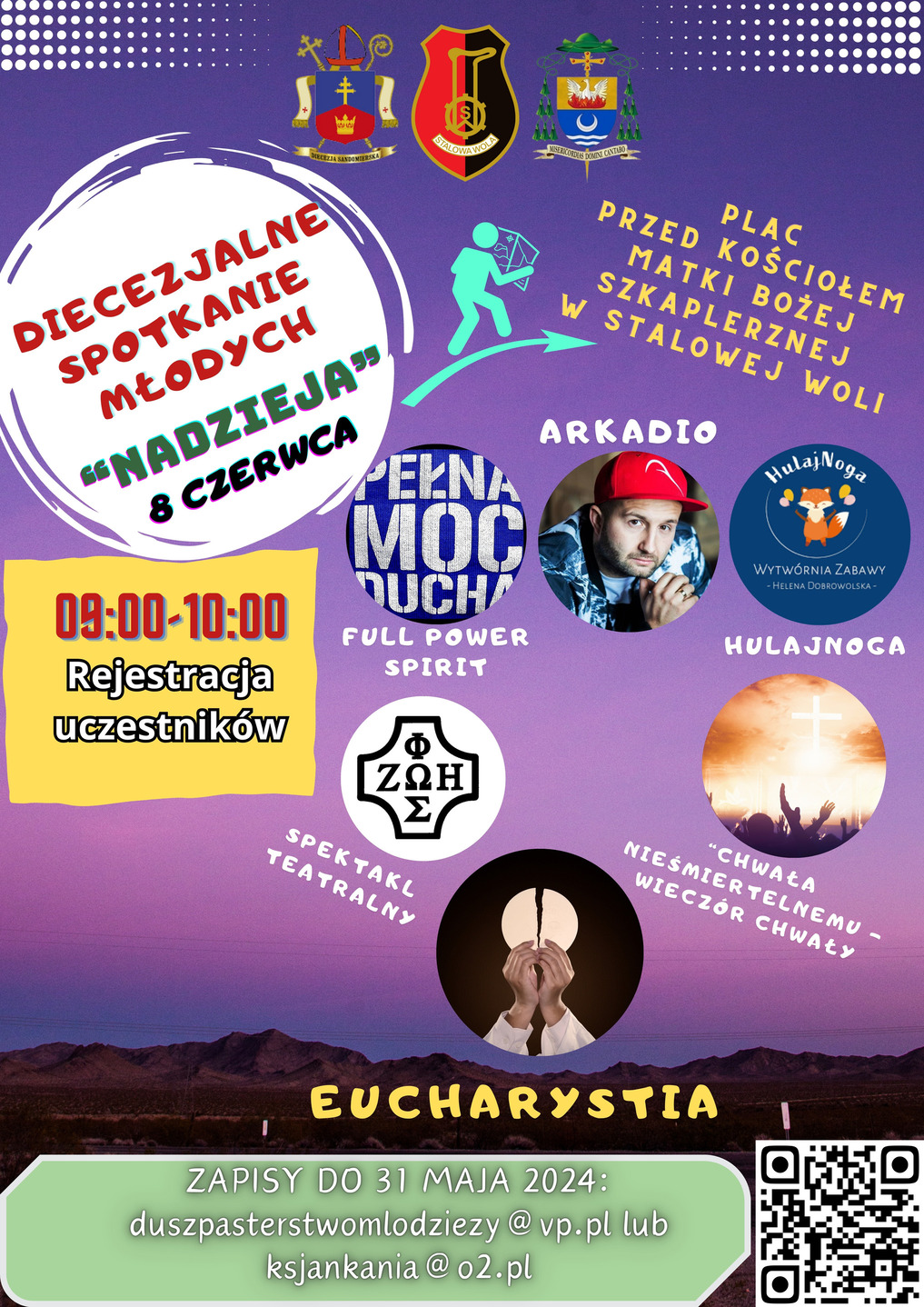 ZAPISY DO 31 MAJA 2024 duszpasterstwomlodziezyvp.pl lub ksjankaniao2.pl kopia kopia1