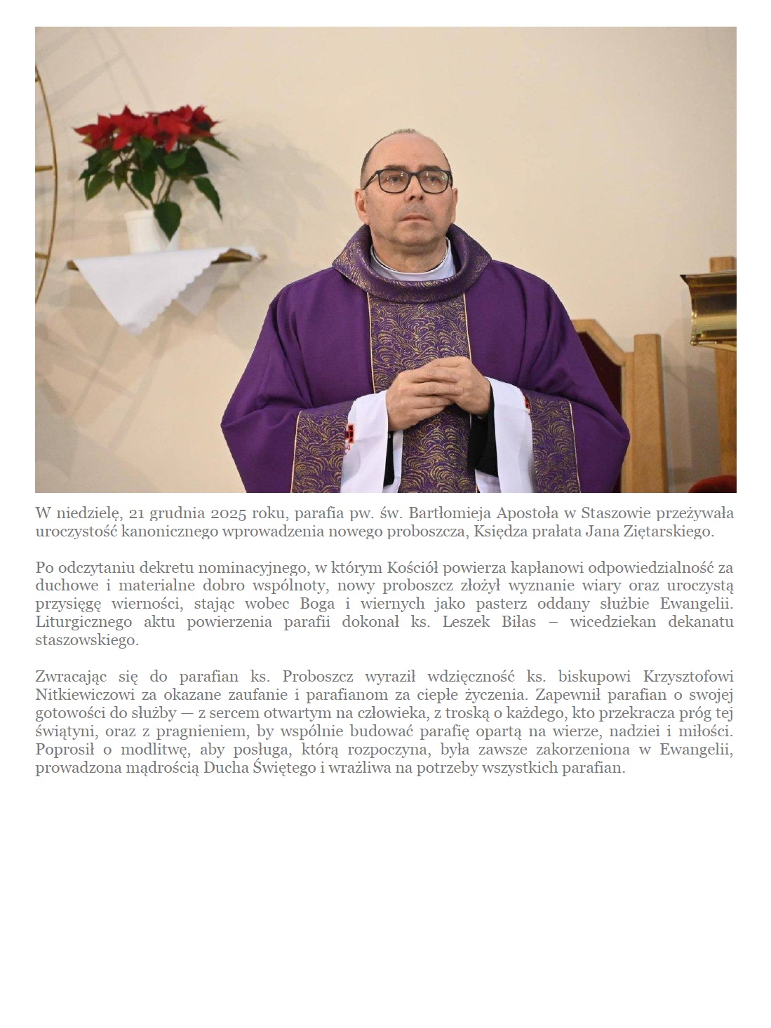 wprowadzenie proboszcza